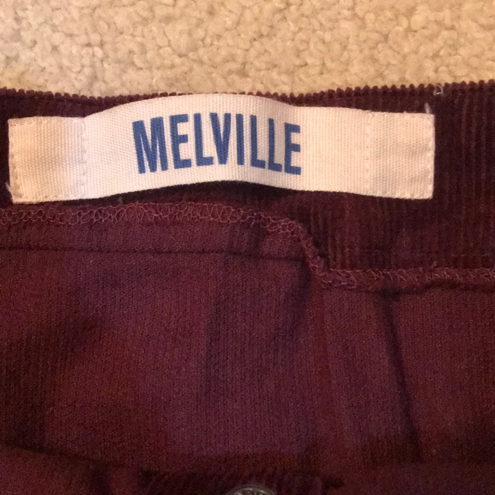 Brandy Melville Maroon Button Down Mini Skirt - image 4